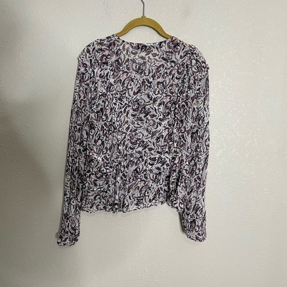 IRO Ruffle Paisley Blouse 36/Small - Picture 5 of 7